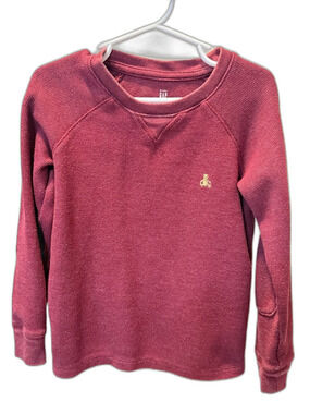 GAP baby (kids) Maroon waffle long sleeve with Small Embroidered Logo size 5